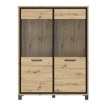 Forte Витрина 120 см Trondheim, дуб Artisan/черный дуб, TDHV623-C773 - Home Club, изображение 3