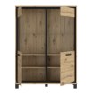 Forte Витрина 120 см Trondheim, дуб Artisan/черный дуб, TDHV623-C773 - Home Club, изображение 4