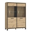Forte Витрина 120 см Trondheim, дуб Artisan/черный дуб, TDHV623-C773 - Home Club, изображение 5