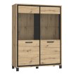 Forte Витрина 120 см Trondheim, дуб Artisan/черный дуб, TDHV623-C773 - Home Club, изображение 6
