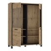 Forte Витрина 120 см Trondheim, дуб Artisan/черный дуб, TDHV623-C773 - Home Club, изображение 7