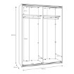 Forte Шкаф 150 см Sophistispace, белый, SSQS72414-120 - Home Club, изображение 8