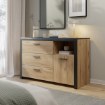 Forte Комод 150 см Dalate, дуб «Катания»/чёрный матовый/чёрный, DQLK221-M265 - Home Club