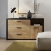 Forte Комод 150 см Dalate, дуб «Катания»/чёрный матовый/чёрный, DQLK221-M265 - Home Club, изображение 2