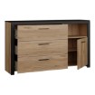 Forte Комод 150 см Dalate, дуб «Катания»/чёрный матовый/чёрный, DQLK221-M265 - Home Club, изображение 6