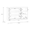 Forte Комод 150 см Dalate, дуб «Катания»/чёрный матовый/чёрный, DQLK221-M265 - Home Club, изображение 9