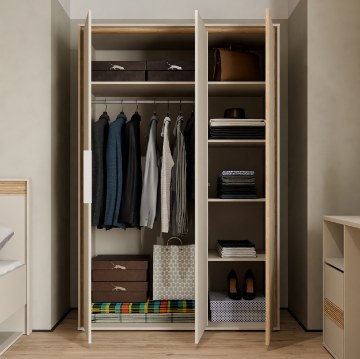 Forte Шафа 130 см Wexlin Пісочний/Дуб Mauvella, WEXS831-M820 - Home Club