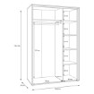 Forte Шафа 130 см Wexlin Пісочний/Дуб Mauvella, WEXS831-M820 - Home Club, зображення 9