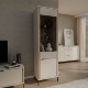 Forte Вітрина 60 см Seravel, пісочний/дуб Mauvella, SVLV711-Q112 - Home Club