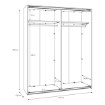 Forte Шафа 170 см Sophistispace Білий / Білий глянцевий, SSQS82411-C04 - Home Club, зображення 8