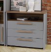 Forte Комода 100 см Surfinio Сірий/Сірий/Дуб «Катанія», SFNK211-M378 - Home Club
