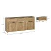Forte Комода 185 см Orkney, дуб Mauvella, OKYK232-D108 - Home Club, зображення 8