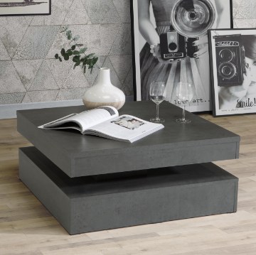 Forte журнальний столик 80 см Coffee Tables, бетон, темно-сірий, CFTT4181-U41 - Home Club