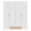 Forte Шкаф 160 см с ящиками Econobox, белый/дуб Puccini, ECBS842-M870 - Home Club, изображение 2