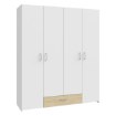 Forte Шкаф 160 см с ящиками Econobox, белый/дуб Puccini, ECBS842-M870 - Home Club, изображение 4