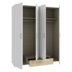 Forte Шкаф 160 см с ящиками Econobox, белый/дуб Puccini, ECBS842-M870 - Home Club, изображение 5