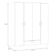 Forte Шкаф 160 см с ящиками Econobox, белый/дуб Puccini, ECBS842-M870 - Home Club, изображение 6