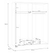 Forte Шкаф 160 см с ящиками Econobox, белый/дуб Puccini, ECBS842-M870 - Home Club, изображение 7