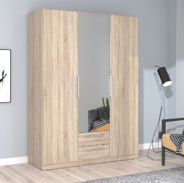 Forte Шкаф с зеркалом и ящиками, 150 см, Cadixo, дуб «Сонома», CDXS83S-D30 - Home Club