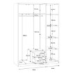 Forte Шафа з дзеркалом і шухлядами 150 см Cadixo Дуб Сонома, CDXS83S-D30 - Home Club, зображення 7