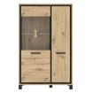 Forte Витрина 100 см Trondheim, дуб Artisan/черный дуб, TDHV622L-C773 - Home Club, изображение 3