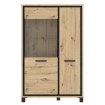 Forte Витрина 100 см Trondheim, дуб Artisan/черный дуб, TDHV622L-C773 - Home Club, изображение 4