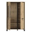 Forte Витрина 100 см Trondheim, дуб Artisan/черный дуб, TDHV622L-C773 - Home Club, изображение 5