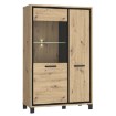 Forte Витрина 100 см Trondheim, дуб Artisan/черный дуб, TDHV622L-C773 - Home Club, изображение 6