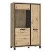 Forte Витрина 100 см Trondheim, дуб Artisan/черный дуб, TDHV622L-C773 - Home Club, изображение 7