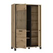 Forte Витрина 100 см Trondheim, дуб Artisan/черный дуб, TDHV622L-C773 - Home Club, изображение 8