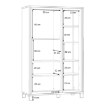 Forte Витрина 100 см Trondheim, дуб Artisan/черный дуб, TDHV622L-C773 - Home Club, изображение 10