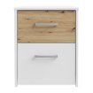 Forte Прикроватный столик 40 см с ящиками Culgoa, белый/дуб Artisan, CUGK011-C853 - Home Club, изображение 2