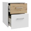 Forte Прикроватный столик 40 см с ящиками Culgoa, белый/дуб Artisan, CUGK011-C853 - Home Club, изображение 5