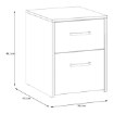 Forte Прикроватный столик 40 см с ящиками Culgoa, белый/дуб Artisan, CUGK011-C853 - Home Club, изображение 6