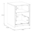 Forte Прикроватный столик 40 см с ящиками Culgoa, белый/дуб Artisan, CUGK011-C853 - Home Club, изображение 7
