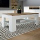 Forte Прямоугольный журнальный столик с полкой 110x60 см Lewisville Secret Grey/Дуб Valencia, CFTT5016-M830 - Home Club