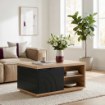 Forte Столик 90 см Auriquet «Дикий дуб», натуральный/чёрный, CFTT5243-Q363 - Home Club