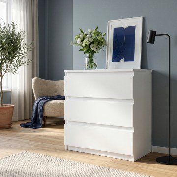 Forte Комод 80 см Edmore, білий, EMOK211-120 - Home Club