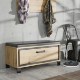 Forte Лавка 90 см Trondheim Дуб Artisan/Чорний дуб, TDHT011-C773 - Home Club
