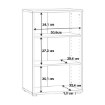Forte Вузька низька шафа 55 см, біла, T2KR70-120 - Home Club, зображення 5