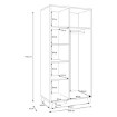 Forte Шафа для одягу, GLKS822L-Q249 - Home Club, зображення 11