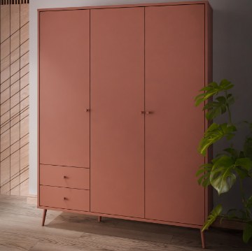 Forte Шкаф 155 см Harllson, цвет «теракота», HLTS731LEC-U72 - Home Club