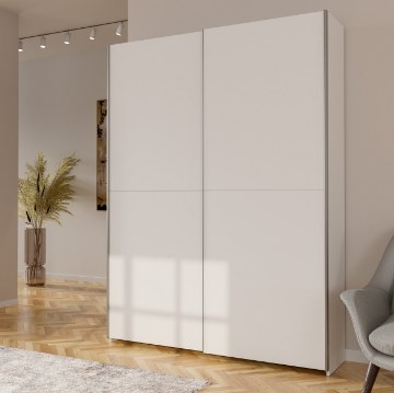 Forte Шкаф с раздвижными дверцами, 150 см, белый, HMNS72231-120 - Home Club