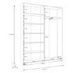 Forte Шкаф с раздвижными дверцами, 150 см, белый, HMNS72231-120 - Home Club, изображение 12