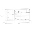 Forte Комод 180 см Lewisville Secret Grey/Дуб Валенсія, LWSK231-M829 - Home Club, зображення 6
