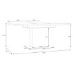 Forte Раздвижной стол 140x90 см Duro, дуб Riviera/дуб Cabezone, TBLT7120-M954 - Home Club, изображение 7