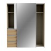 Forte Розсувна шафа з дзеркалом і шухлядами, 170 см, Winn 2, дуб Artisan/білий, W2QS8233S-C830 - Home Club, зображення 3