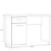 Forte Вінтажний лофт-стіл 110x60 см із шухлядою та шафкою, WNB935-C754 - Home Club, зображення 8