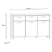 Forte Комод 140 см Kirikus Дуб Artisan/Чорний, KUSK233-C934 - Home Club, зображення 6