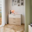 Forte Комода 100 см Ricciano «Пісочний»/«Дуб Елеганція», RCQK211CF-Q312 - Home Club